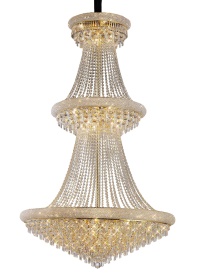 IL32115  Alexandra Crystal Chandelier 37 Light (Requires Construction/Connection) (81.1kg) Gold
